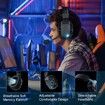 Wireless Gaming Headset with Detachable Noise Cancelling Microphone, 2.4G Bluetooth USB 3.5mm Wired Jack 3 Modes Wireless Gaming Headphones