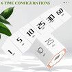 Hexagon Flip Timer Mutable Countdown Timers with LED Display 15 Seconds Long Prompt Office Hours Reminder for Classroom Kids Learning-White