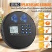 Portable CD Player Rechargeable Walkman CD Player with Stereo Speakers and Anti-Skip Protection Discman CD Player with Headphones LCD Display with Backlight