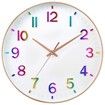 Wall Clocks Battery Operated,12 inch Silent Non Ticking Modern Wall Clock for Living Room Bedroom Kitchen Office Classroom Decor (Gradient)