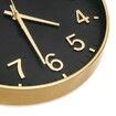 Black Wall Clocks Battery Operated,12 inch Silent Non Ticking Modern Clock for Wall,3D Numbers Wall Clock for Kitchen Bedroom Living Room Office Classroom Decor (Black-Gold)