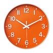 Wall Clocks Battery Operated,12 inch Silent Non Ticking Modern Wall Clock for Living Room Bedroom Kitchen Office Classroom Decor (Orange & White)