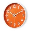 Wall Clocks Battery Operated,12 inch Silent Non Ticking Modern Wall Clock for Living Room Bedroom Kitchen Office Classroom Decor (Orange & White)