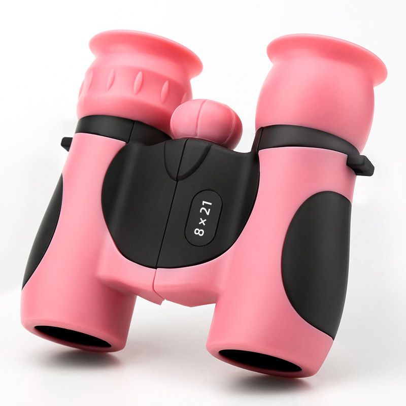 Binoculars 8×21 Binoculars for Kids Ages 4-10 Years Old, Binoculars for Bird Watching,Outdoor Hand-Held Viewing Telescope(Pink)