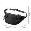 Theft Sling Bag Oxford Cloth Crossbody Bag for Men Anti-theft Shoulder Sling Multifunction Short Trip Messenger Chest Bags Color Black