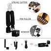 Guitar Accessories Kit Include Acoustic Strings,Tuner,Capo,3-in-1 Restring Tool,Picks,Pick Holder,Bridge Pins,Nuts & Saddles,Finger Protector,Chord Chart (58PCS)