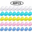 40 Pieces Guitar Fingertip Protectors Silicone Finger Guards Anti-slip Finger Protection Covers Caps for Stringed Instruments Guitar Mandolin Bass Counting Sewing,5 Sizes (Mixed Colors)