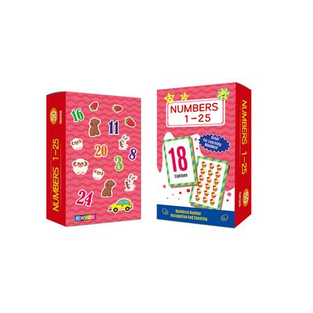 50 PCS Kid Picture Flash Cards Toddler Learning Sight Words Numbers Educational Early Numeracy Cognitive Skills Age-Appropriate Reading Readiness