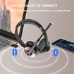 Bluetooth Headset with Microphone Wireless Noise Cancelling Headphone with USB Dongle Mute Button 26 Hours Talk Time for PC Office Zoom Skype in Rose Gold