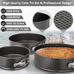 Cake Pan Set for Baking,Non-Stick Springform Pans Set of 4(4,7,9,10inch),Round Cake Pans,Cheesecake Pan,Leak-Proof Cake Pans with Removable Bottom