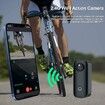 C100+ Mini WiFi Action Camera 4K30fps Pocket Wearable Camera, Magnetic App Control, Waterproof Helmet Camera with Mounting Kits