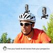 C100+ Mini WiFi Action Camera 4K30fps Pocket Wearable Camera, Magnetic App Control, Waterproof Helmet Camera with Mounting Kits