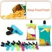 Chip Clips,8 Pack Food Clips,Wide Open Bag Clips for Food Storage with Air Tight Seal Grip (4 x L,4 x S)