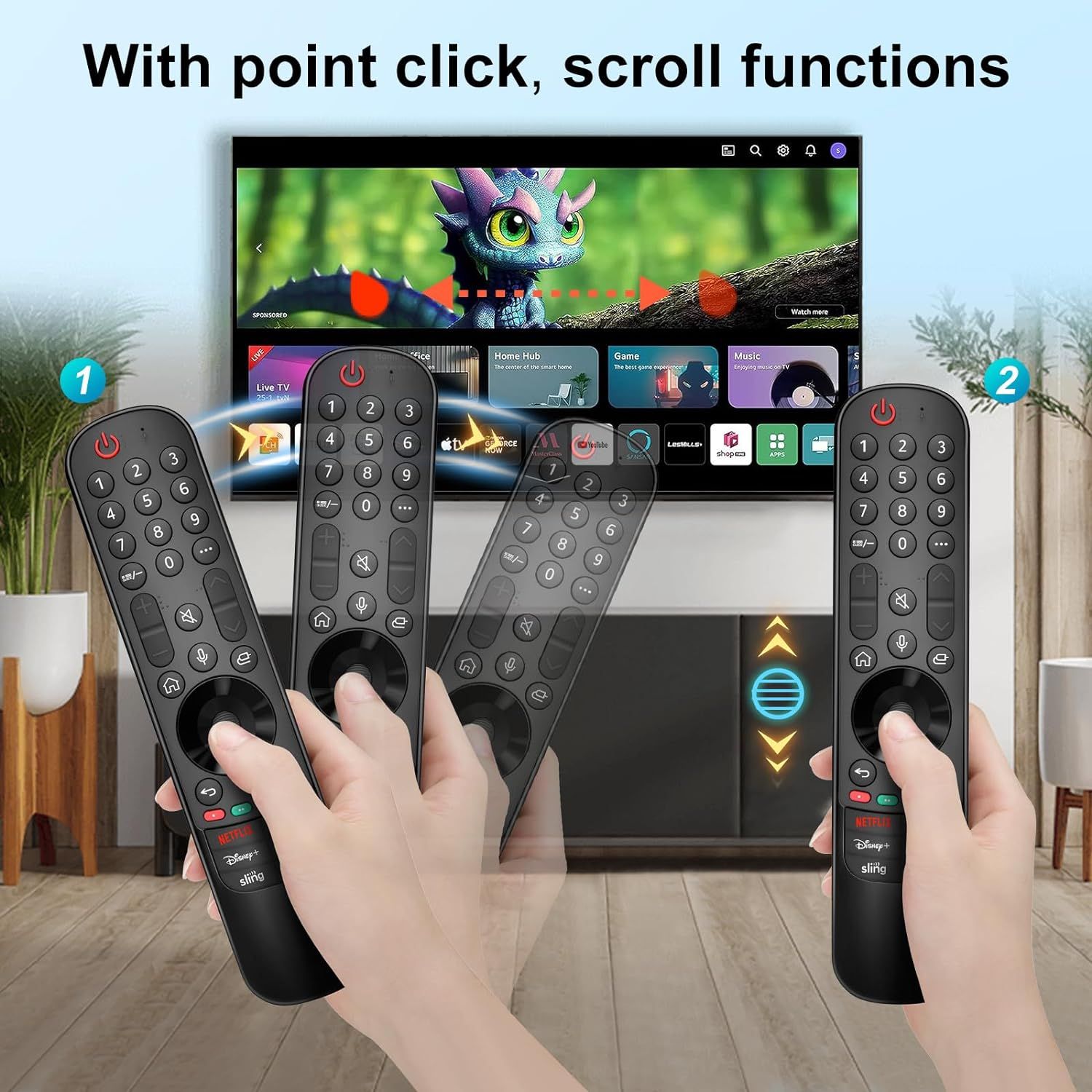 Replacement for LG Magic Remote with Pointer and Voice Function,AN-MR23GA for LG TV Magic Remote,Compatible with 2023 LG Smart TV OLED B3 C3 G3 Series UR8000 Series