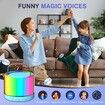Karaoke Machine for Kids, Mini Portable Bluetooth Karaoke Speaker with 2 Wireless Mics & Light for Home Party(Blue)