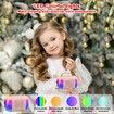 Mini Karaoke Machine, Portable Bluetooth Speaker with 2 Wireless Microphones and LED Colorful Lights for Home Party (Pink)
