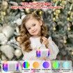 Mini Karaoke Machine, Portable Bluetooth Speaker with 2 Wireless Microphones and LED Colorful Lights for Home Party (White)