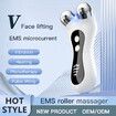 V-Face Lift Roller Massager EMS Microcurrent Sonic Vibration Facial Lifting Skin Tighten USB Power Massage Beauty Device Facial Toning Skin Firming Beauty Tool