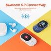 MP3 Player 32GB Bluetooth 5.3 Mini Portable Music Player with FM Radio Recording, Kids Music MP3 MP4 Player(White)