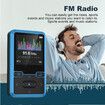 32GB Clip-On MP3 Player with Bluetooth 5.0, Mini Portable MP3 Player with FM Radio Recording, Kids Music MP3 Player with Pedometer MP3 and MP4 Player(Blue)