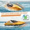 15+ MPH RC Boat LED Lights Fast RC Boat Toys Pool Lake Remote Control Speed Boat 2.4Ghz Race Boats Outdoor Pool Toys Green Water Sports col.Orange