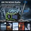 Emergency Weather Radio Waterproof Bluetooth Portable AM FM NOAA Weather Radio with 5000mAh USB Hand Crank Solar Radio Phone Charger Flashlight SOS in Green