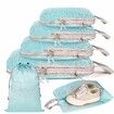 Compression Packing Cubes for Suitcases 6 Set, Expandable Travel Suitcase Organizer Bags Set with Shoe Bag, Lightweight Luggage Packing Organizers(Luke Blue)