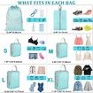 Compression Packing Cubes for Suitcases 6 Set, Expandable Travel Suitcase Organizer Bags Set with Shoe Bag, Lightweight Luggage Packing Organizers(Luke Blue)