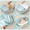 Compression Packing Cubes for Suitcases 6 Set, Expandable Travel Suitcase Organizer Bags Set with Shoe Bag, Lightweight Luggage Packing Organizers(Luke Blue)