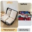 Compression Packing Cubes for Suitcases 6 Set, Expandable Travel Suitcase Organizer Bags Set with Shoe Bag, Lightweight Luggage Packing Organizers(Beige)