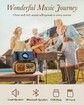 Small Retro Vintage Radio Bluetooth,Portable Radio AM FM Transistor with Best Sound,Solar/Battery Operated Radio/Rechargeable Radio,TWS,Support TF Card/USB Playing