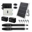 Solar Automatic Gate Opener Double Swing Door Operator Remote Control Kit 600kg Auto Motor System Driveway Home Security