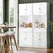 Kitchen Cabinet Pantry Cupboard Buffet Sideboard Storage Shelves Drawer Hutch Dining Bar Shelving for Coffee Wine Drinks