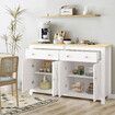 Sideboard Buffet Cabinet Cupboard Side Console Table Storage 2 Drawers 4 Doors Dresser Coffee Bar Kitchen Dining Room