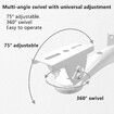 Mini Projector Wall Mount, Projector Hanger, CCTV Security Camera Housing Mounting Bracket for CCTV, Camera, Projector, Webcam White
