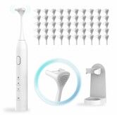 Electric Flosser 3 Speeds 20 Replacement Heads Vibration Flosser TYPE C Power Rechargeable Tongue Scraper Cleaner Dental Floss Gift Birthday Christmas