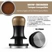 53mm Espresso Coffee Tamper with Three Spring Loaded Calibrated Espresso Tamper 30lbs Espresso Hand Tamper with Sound Feedback T6173T