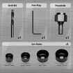 6PCS Hole Saw Kit 1-1/4" to 2-1/8"(32-54mm) Hole Saw Set in Case with Mandrels and Hex Key for Soft Wood,PVC Board,Plywood