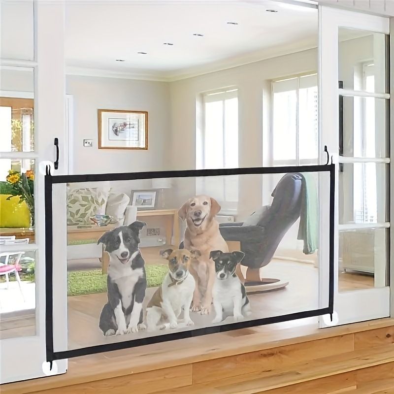 Dog Gate for Stairs, Pet Gates for The House, Dogs Screen Mesh Gate for Doorways Stairways Indoor Safety, 110 x 72 cm