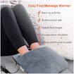 Electric Heated Foot Warmer with Massage,Vibration and Heating,Soft Plush Fabric & Fast Heating Pad