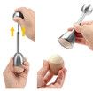 Egg Topper Stainless Steel Opener Soft Boiled Eggs Hard Cracker 2 Pcs Perfect Kitchen Tool Precise Cutting Gadget