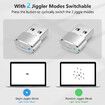 Undetectable Metal USB Mouse Mover with Switch Button,Automatic Mouse Shaker with 2 Jiggle Modes,Mouse Simulator,Driver-Free,Plug & Play,Keep Computer/Laptop Awake,Silver