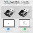 Undetectable Metal USB Mouse Mover with Switch Button,Automatic Mouse Shaker with 2 Jiggle Modes,Mouse Simulator,Driver-Free,Plug & Play,Keep Computer/Laptop Awake,Black
