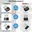 Undetectable Metal USB Mouse Mover with Switch Button,Automatic Mouse Shaker with 2 Jiggle Modes,Mouse Simulator,Driver-Free,Plug & Play,Keep Computer/Laptop Awake,Black