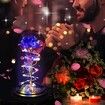 Rose Gifts for Mom from Daughter, Mom Gifts for Her, Colorful Red Light Up Rose in A Glass Dome with Colorful Light,Graduation Gifts for Girl Anniversary Purple