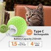 Smart Interactive Cat Toy, Automatic Moving Rolling Ball for Indoor Cats, Peppy Cat Toy with Lights/Sound Simulation Bird,1 Pack