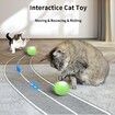 Smart Interactive Cat Toy, Automatic Moving Rolling Ball for Indoor Cats, Peppy Cat Toy with Lights/Sound Simulation Bird,1 Pack