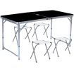 KILIROO Camping Table 120cm Black (With 4 Chair) KR-CT-105-CU