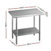 Cefito Stainless Steel Kitchen Benches Work Bench 910x610mm 430