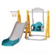 Keezi Kids Slide Swing Set Basketball Outdoor Toys Adjustable Height 140cm Green